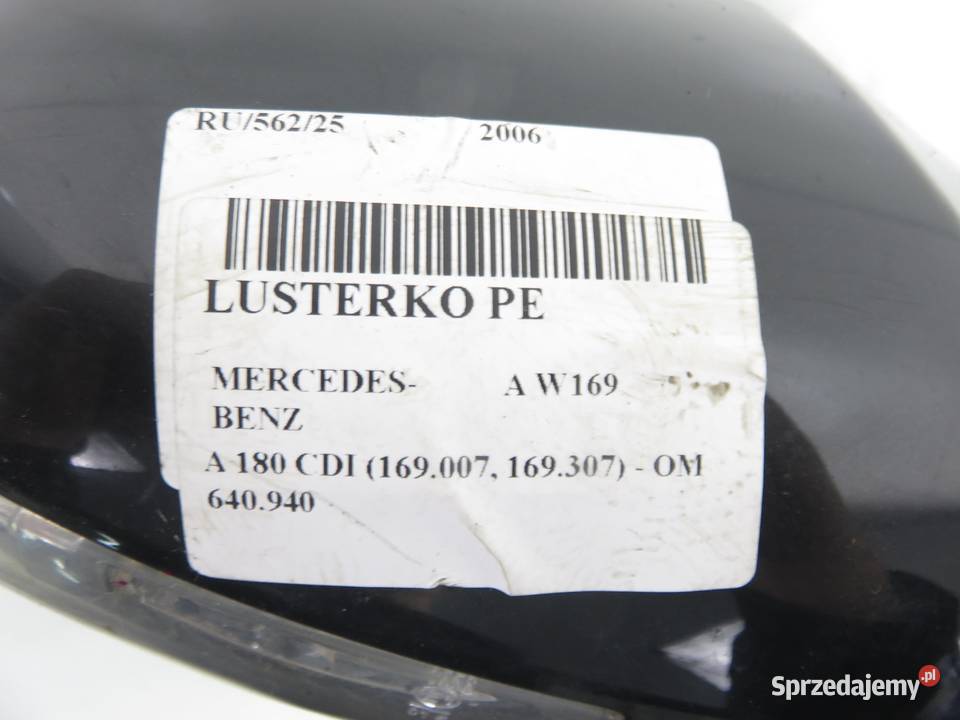 LUSTERKO PRAWE MERCEDES W169 191
