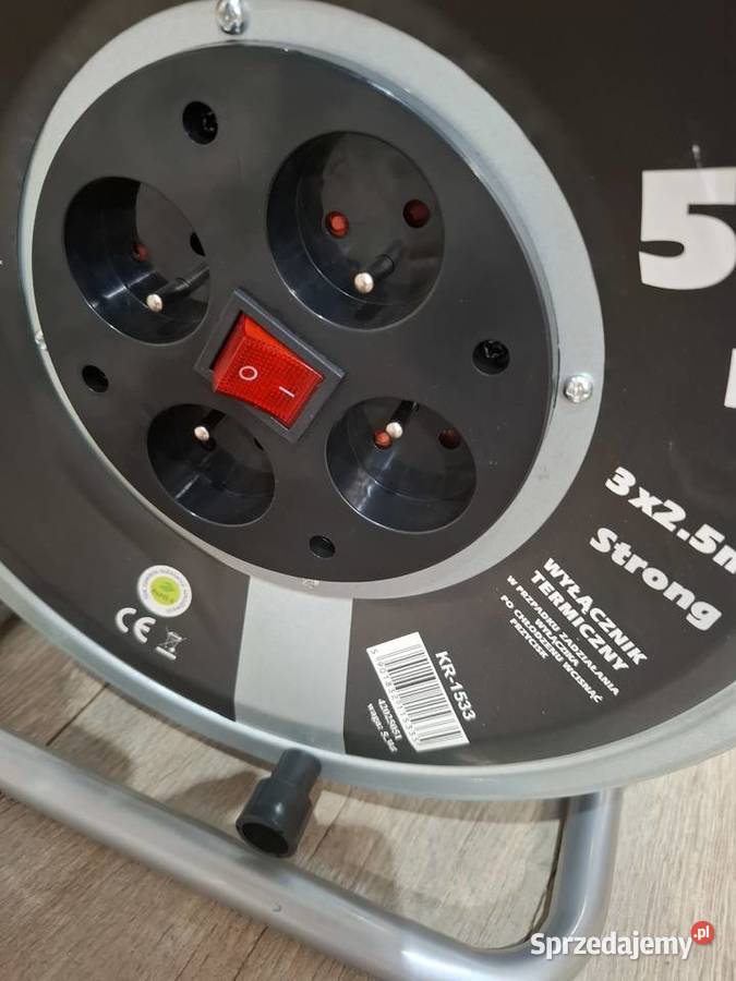 Przedłużacz 50 metrów Metalowy bęben Ostrzeszów
