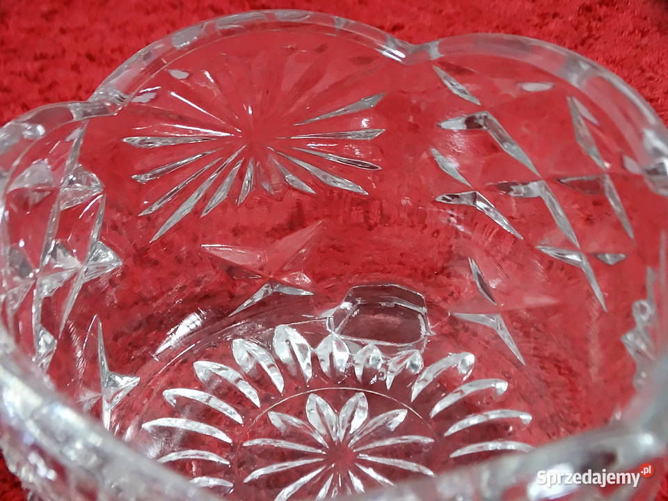 Vintage Szklana Cukiernica Patera na Nóżkach Cukiernice Biłgoraj sprzedam
