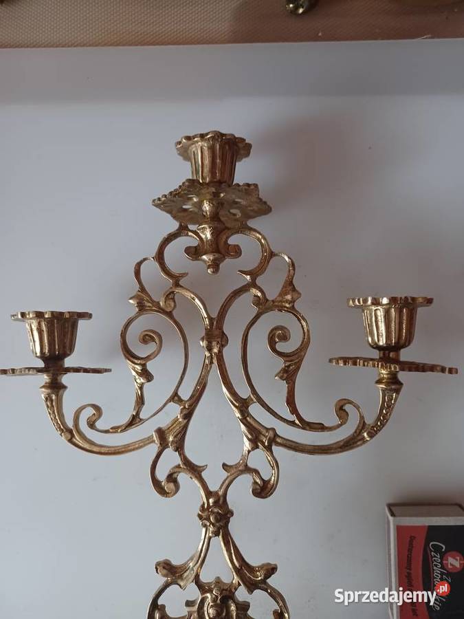 Piękny świecznik mosiężny Poznań