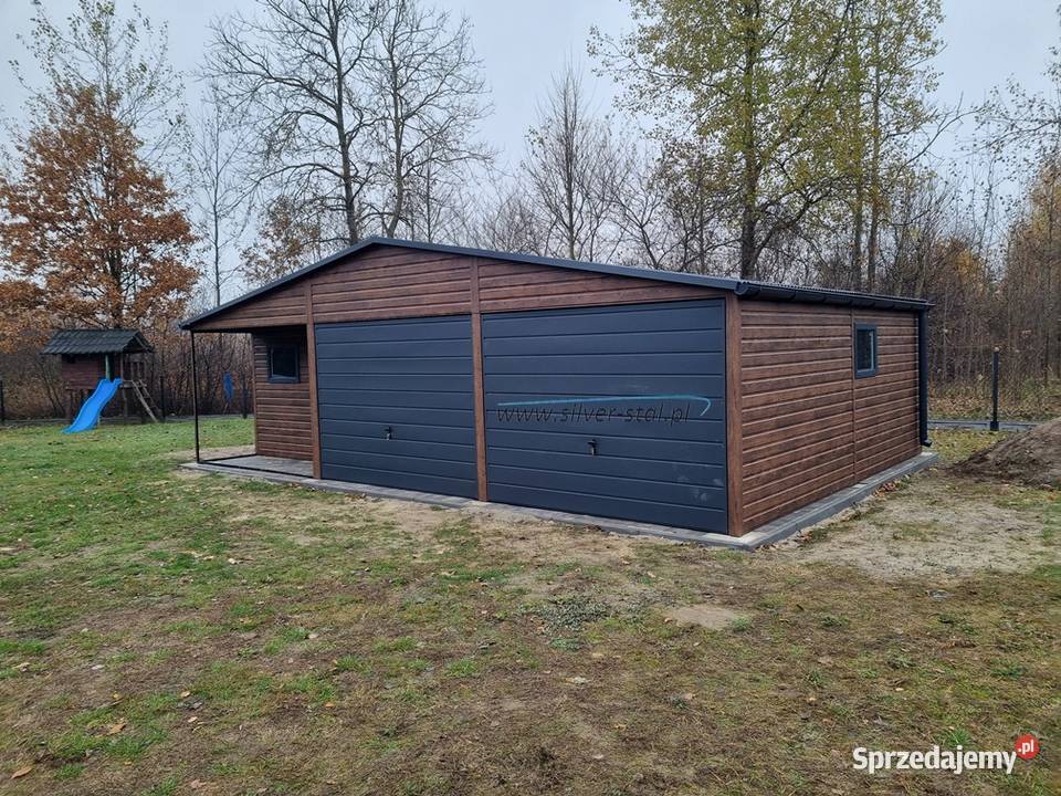 Garaż blaszany drewnopodobny z wnęką 9x6 9x7 9x5 Ciechanów sprzedam