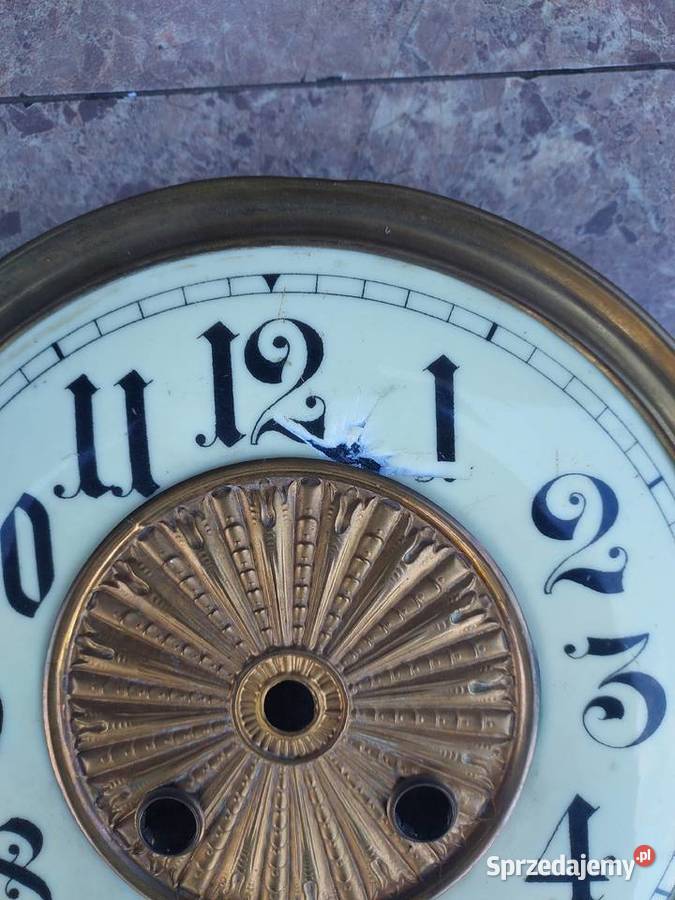 687 Tarcza starego zegara tzw porcelanka pomorskie Tczew