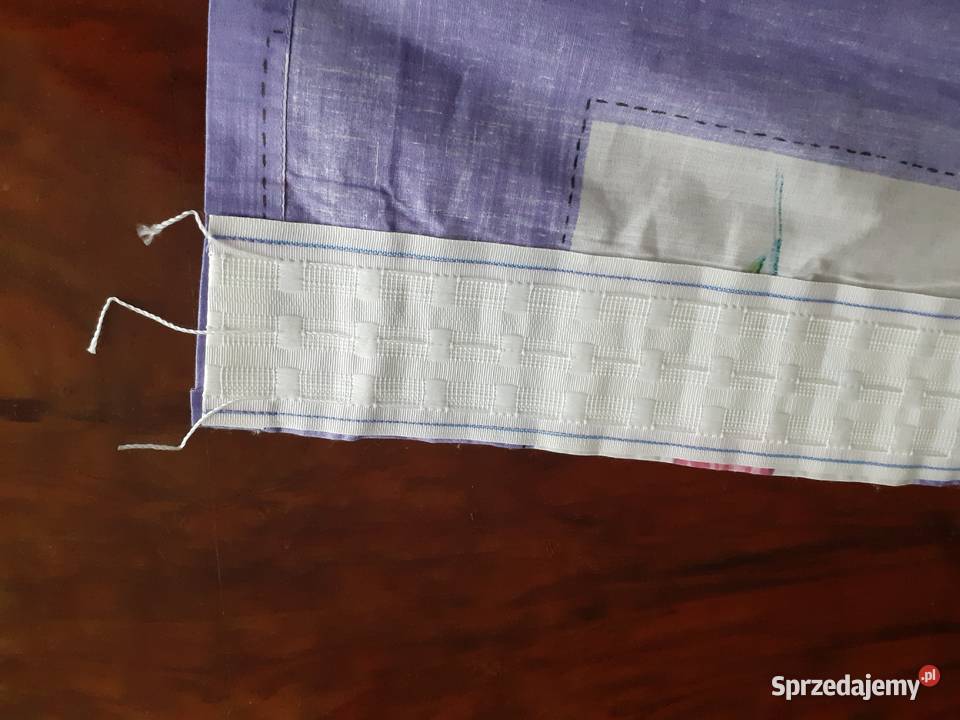 Dwie zasłonki niebieskie 160x182 Wystrój okien Poznań