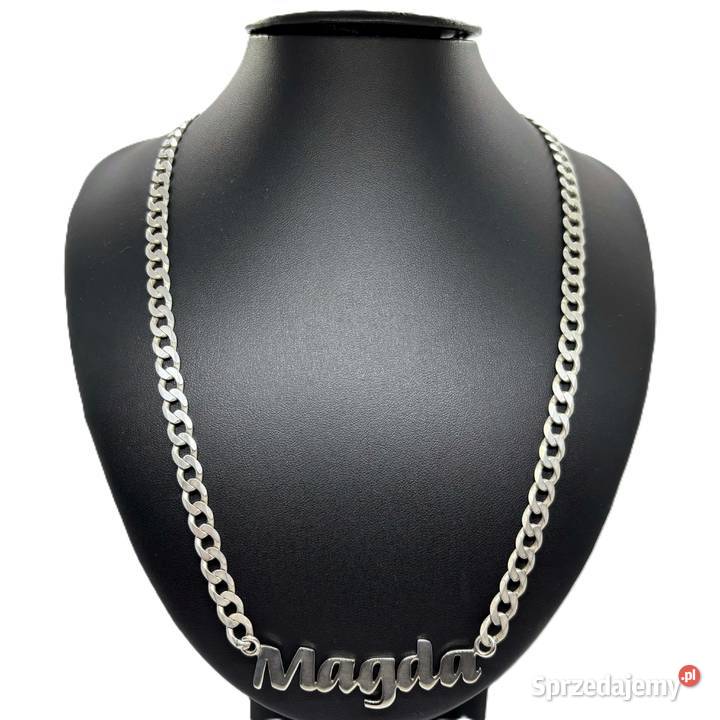 Srebrny Łańcuszek Próby 925 3647g 58 Imię Magda Elbląg