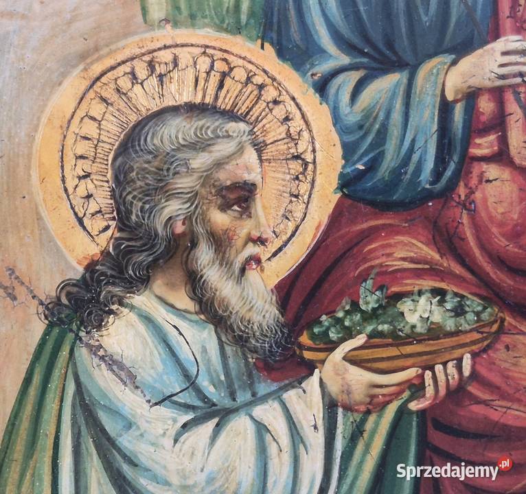 Ikona Święta Trójca Starego Testamentu XIX wiek Warszawa