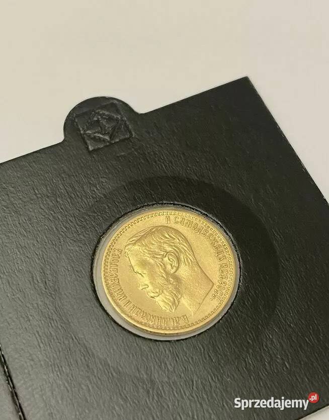 Złota Moneta 5 RUBLI ŚWINKA Stan Złoto pr 900 mazowieckie Piaseczno