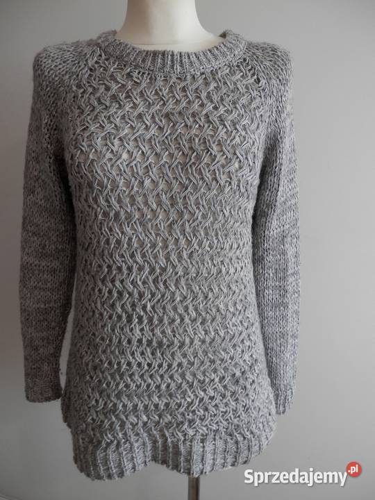 Sweter Massimo Dutti Ażurowy Bawełna Moher Wełna Łomża