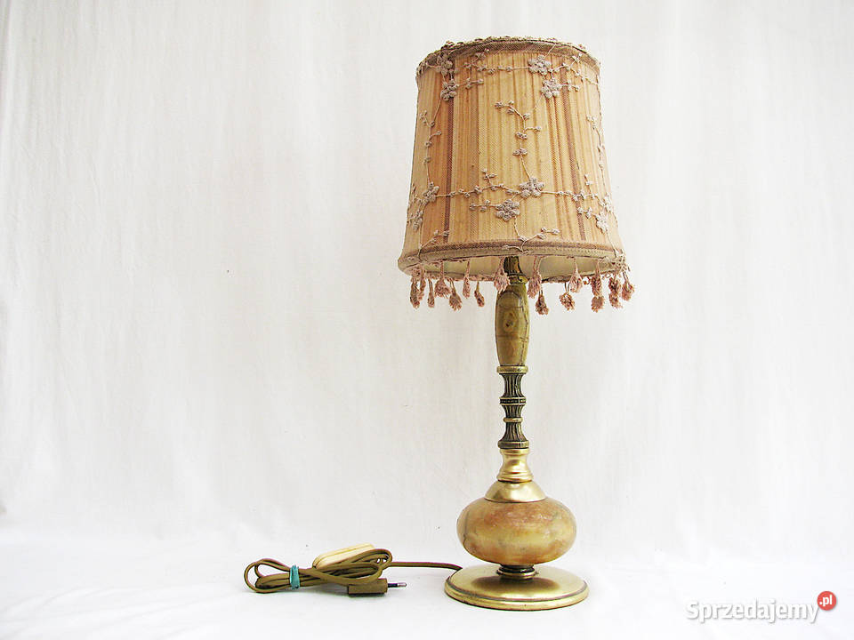 Piękna antyk Lampka Alabaster Szczecinek