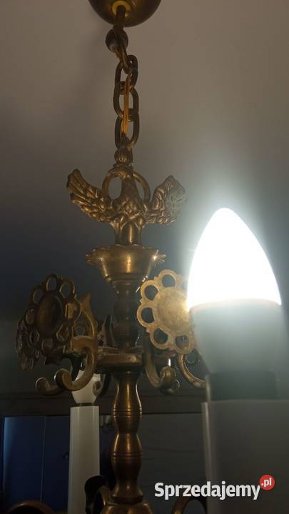 żyrandol stylizowany mosiężny Lublin