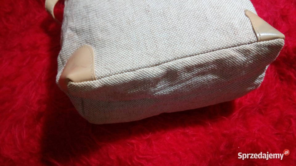 Beżowa torebka A5Gruba pleciona tkanina Dla kobiet