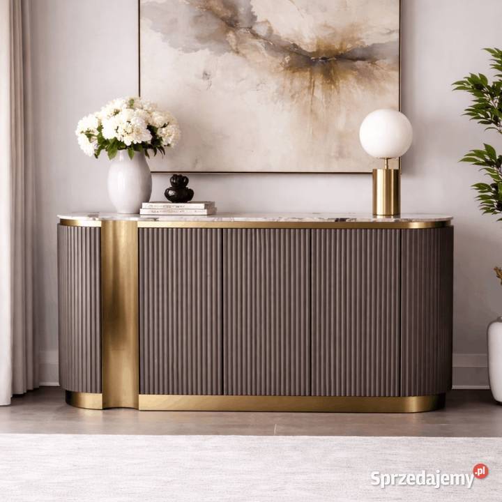 Komoda złota Nutris Glamour Premium 158x40x88