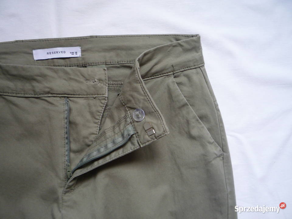 Reserved 38M Spodnie chino chinosy zielone khaki Szczecin sprzedam