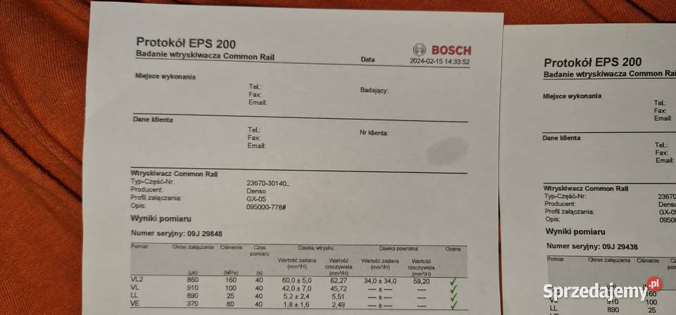 Wtryski 2367030140 Toyota Land Cruiser Hilux