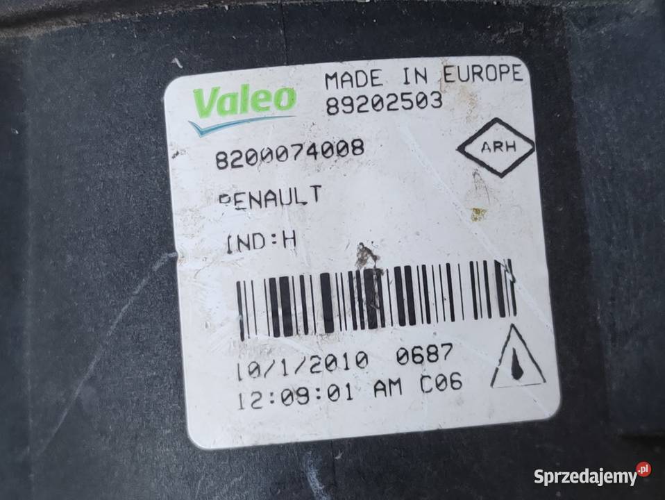01Halogen Lewy Prawy Renault Megane III 89202503 Pleszew