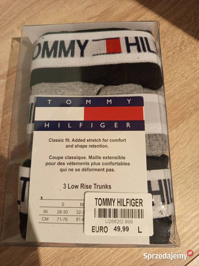 Bokserki Męskie 3 pary Tommy Hilfiger L XL Rozmiar uniwersalny Warszawa