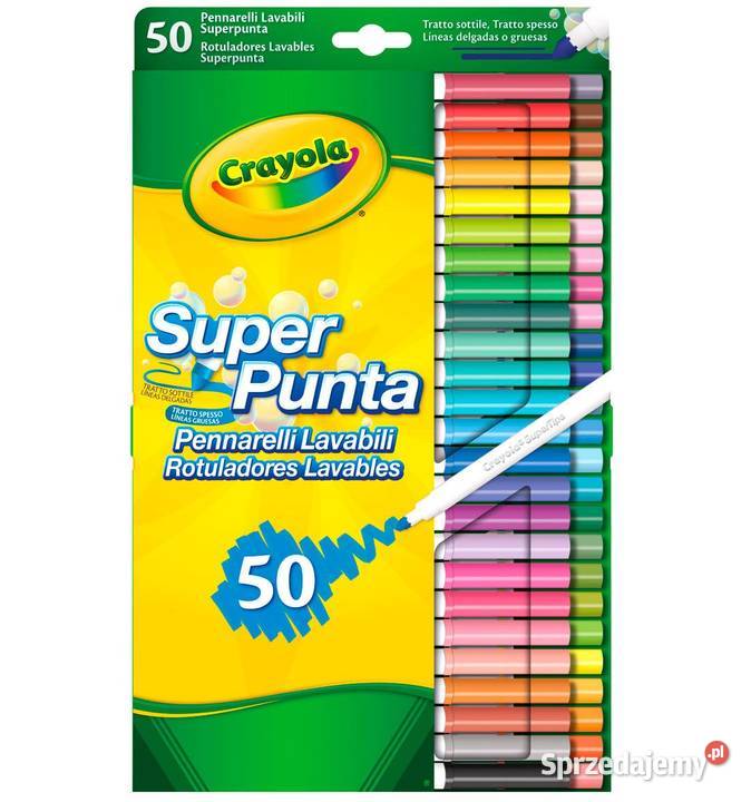 Crayola SuperTips MultiColour Zmywalne pisaki 50 Mogilany
