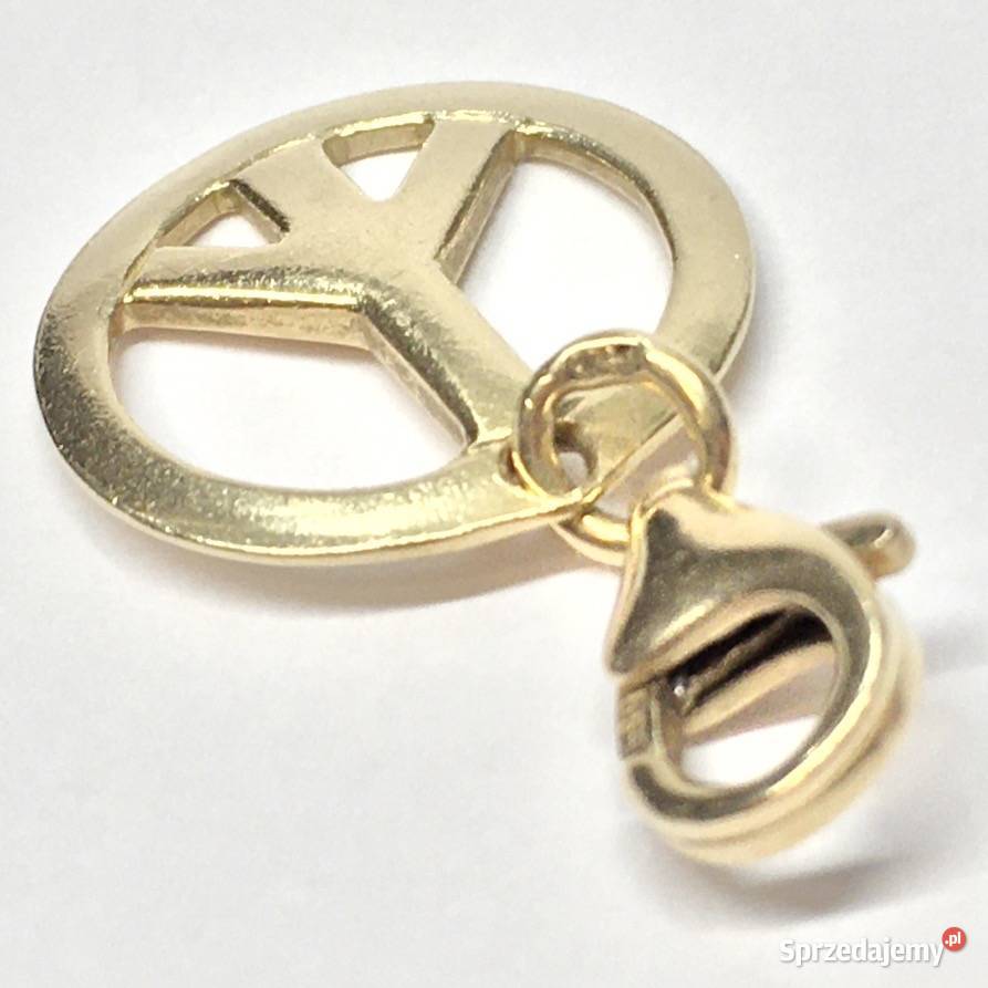 Złota ZAWIESZKA 585 14K Wisiorek PEACE symbol mazowieckie Warszawa