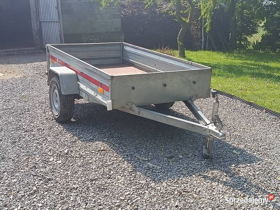Solidna Przyczepka 210x105 ze stelażem DMC 420 Do samochodów osobowych Pełczyce