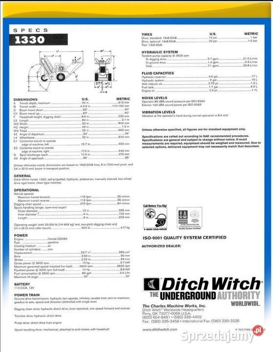 Koparka łańcuchowa Ditch Witch 1330 Lipniki