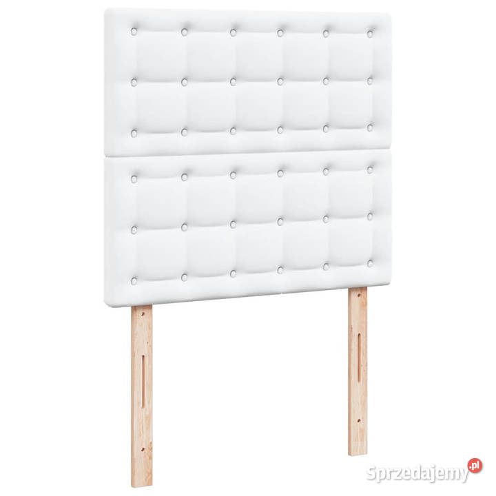 Łóżko kontynentalne z materacem białe ekoskóra 80cm Łóżka Łóżka i materace mazowieckie