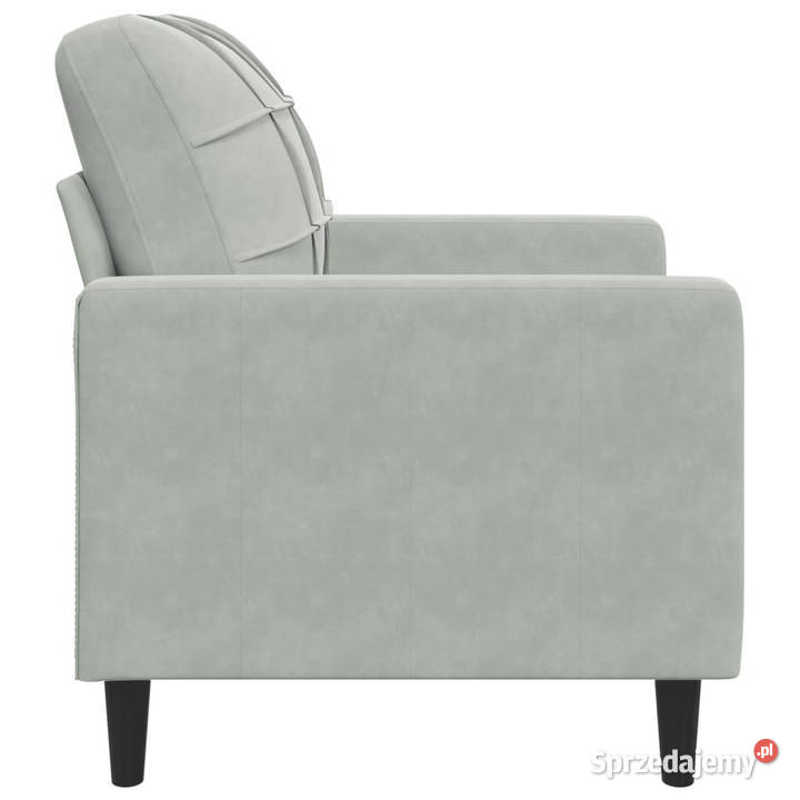 Fotel jasnoszary 60 obity aksamitem WM4007604 Warszawa