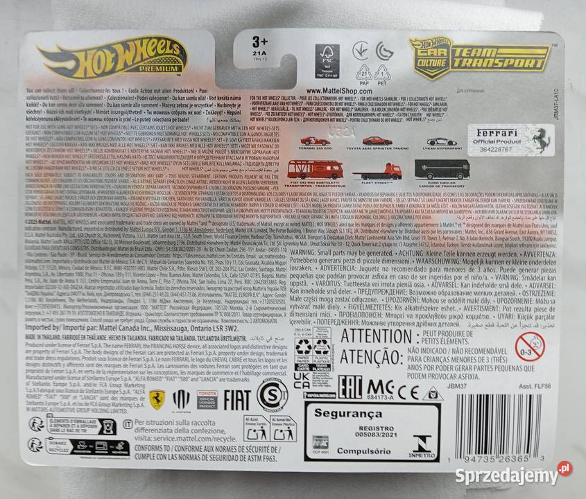 Hot Wheels Ferrari 250 GTO Fiat 642 Team Jaworzno