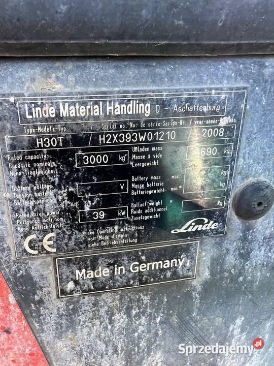 Wozek widlowy linde diesel h30 sztaplarka linde Solnica