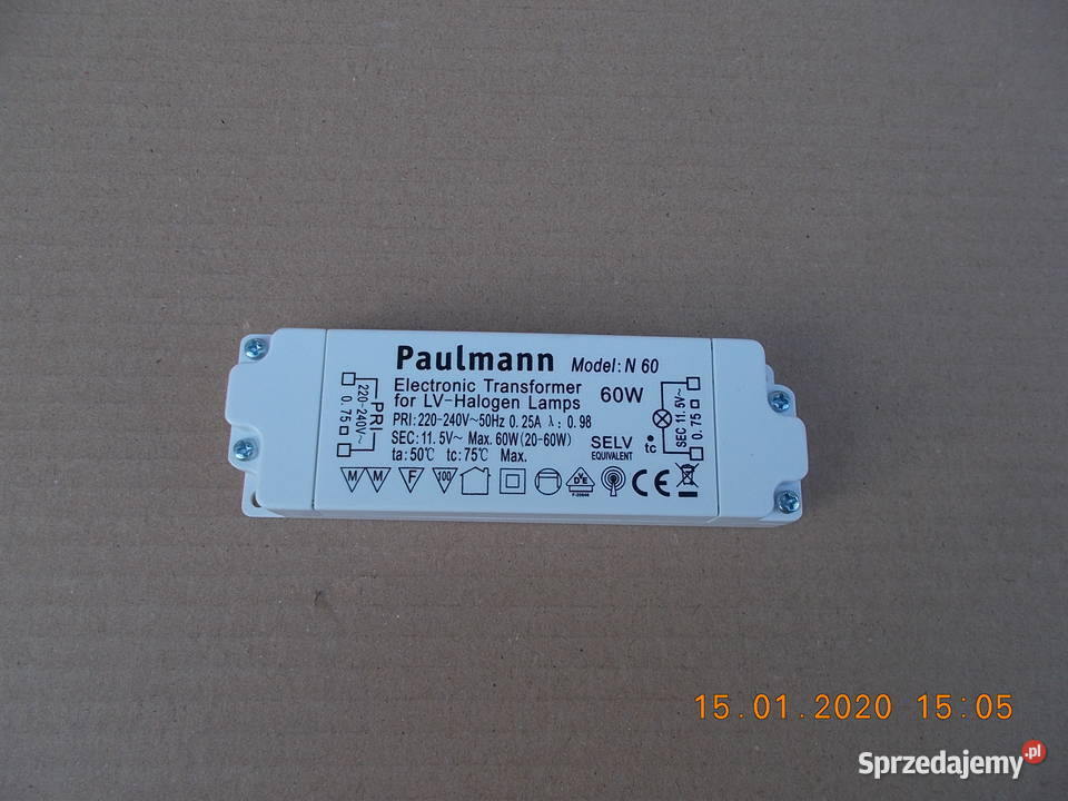 Zasilacz do halogenów 60VA Paulmann N60