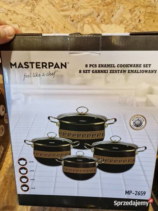 Zestaw garnków emaliowanych Masterpan MP2659 4 AGD drobne Głogowa