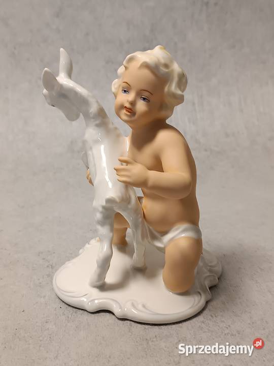 WALLENDORF Putto z z koziołkiem Kolekcjonerski zachodniopomorskie Dobrzany