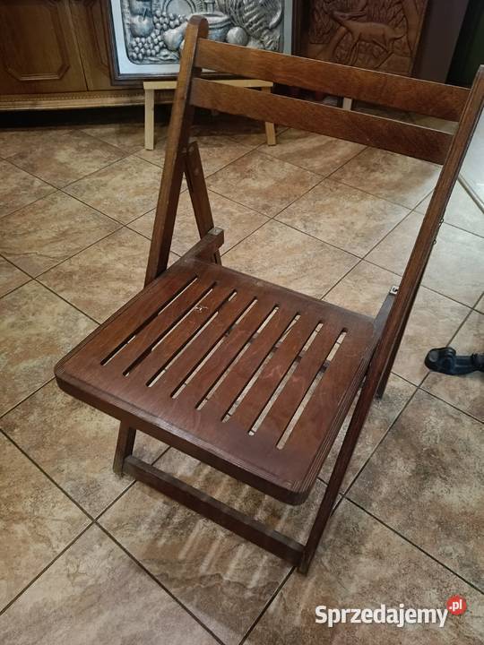 Krzesła drewniane składane Lipno