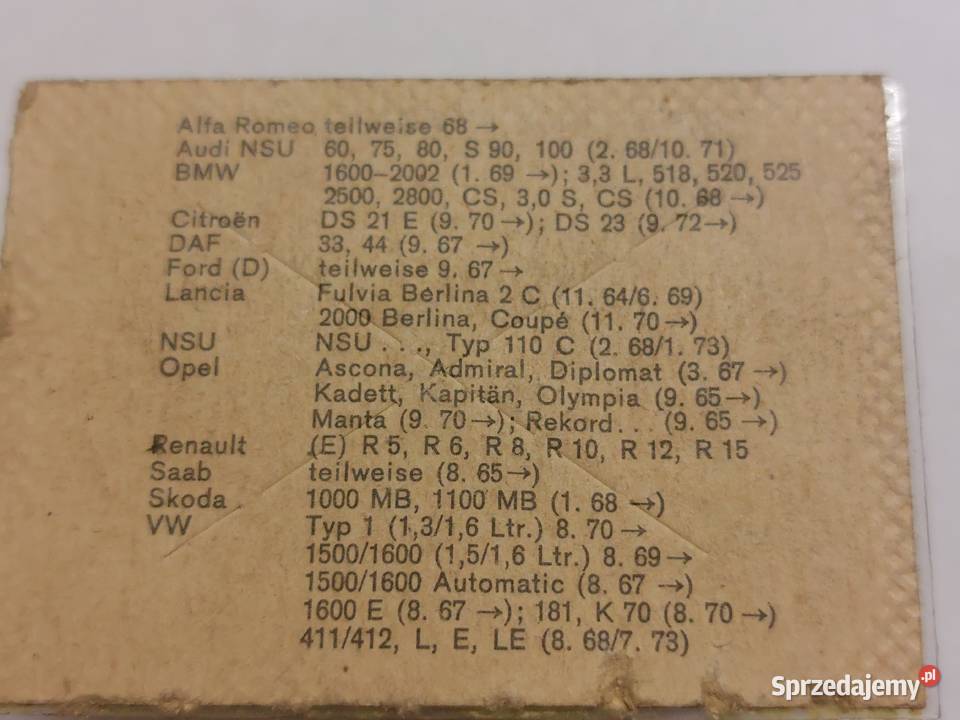 Przerywacz Bosch Alfa Romeo Audi NSU BMW Citroen Układ elektryczny