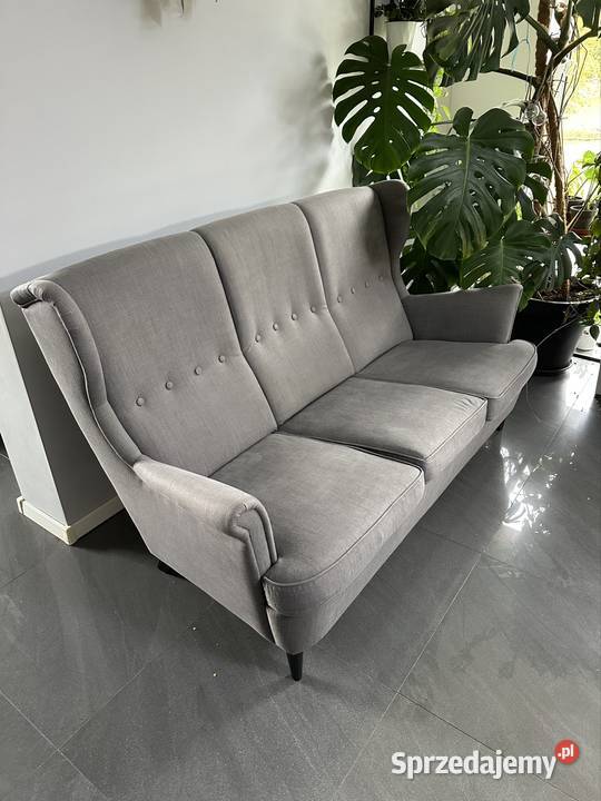 Sofa IKEA STRANDMON 3osobowa ciemnoszara w Poddębice