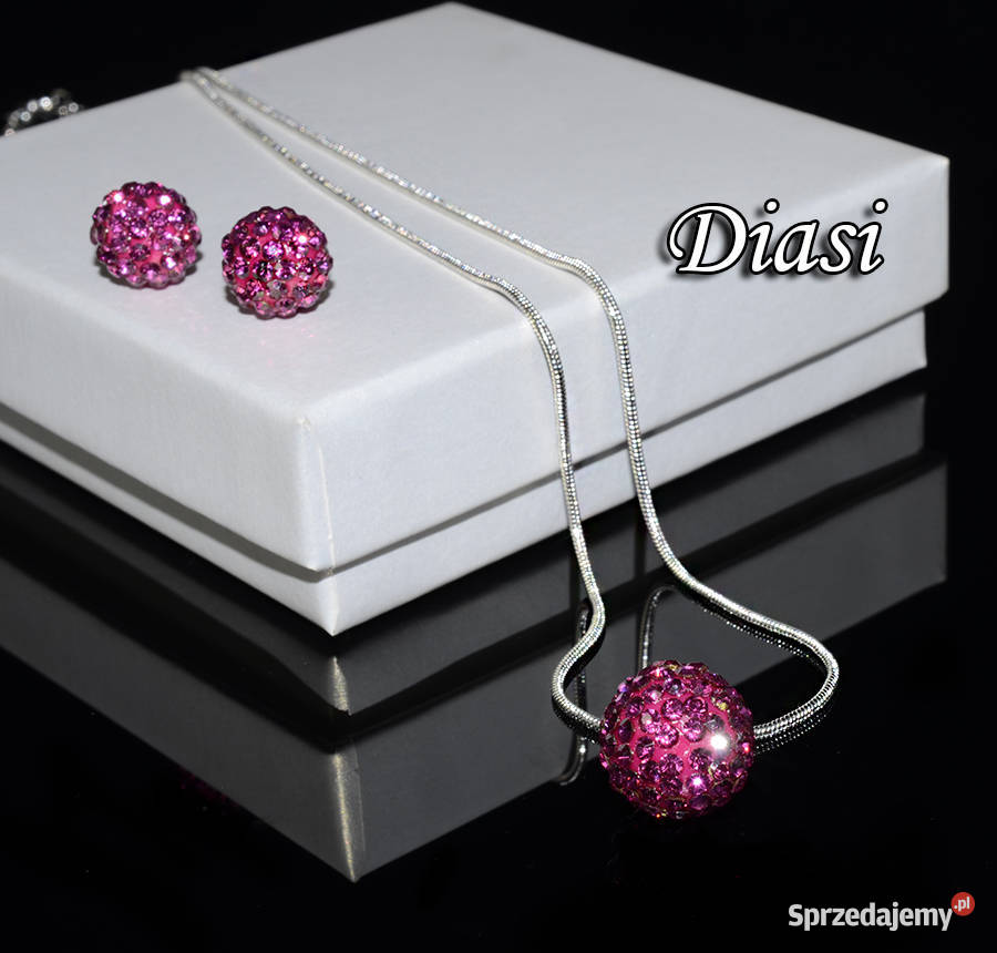 Komplet naszyjnik i kolczyki Cyrkonie łódzkie Łódź