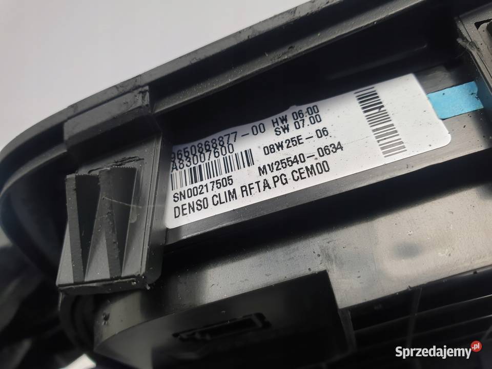 PANEL KLIMATYZACJI Citroen C4 Picasso ogrzewania Pozostałe Rudka