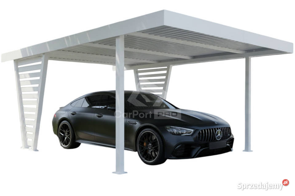Carport V PREMIUM 4x5m Wypełnienie panelami blacha Garaże i miejsca postojowe