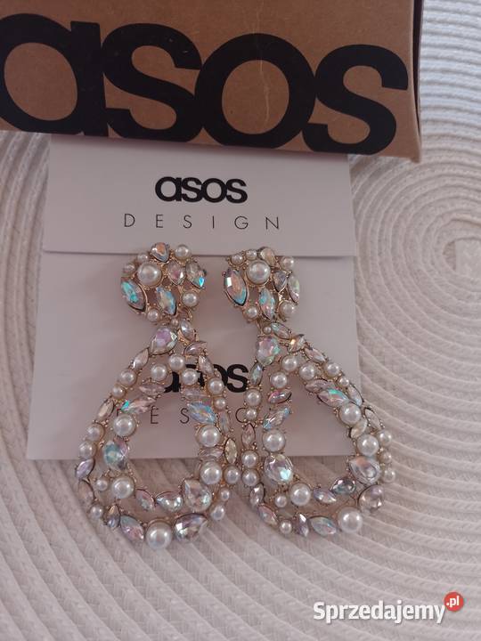 ASOS Wytworne duże kolczyki wieczorowe z Londynu Kraków