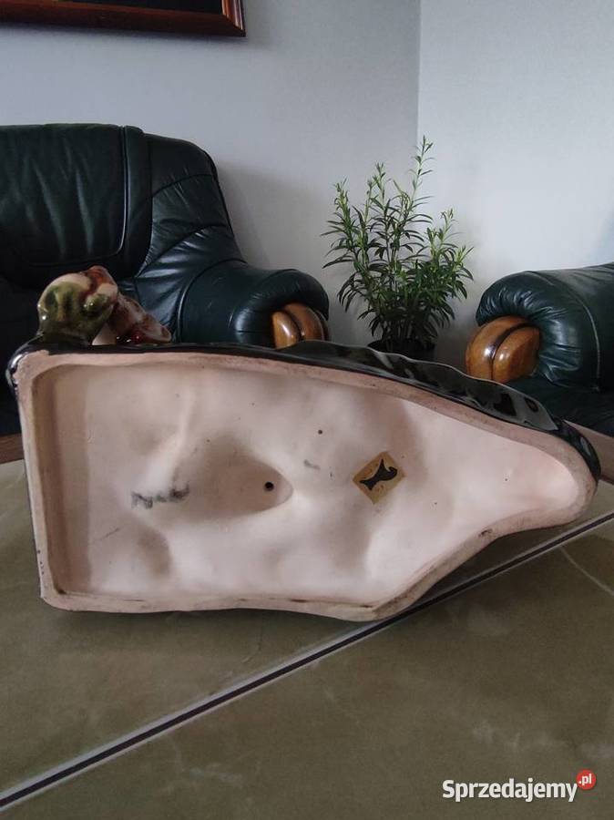 Pies myśliwski ceramika Wasilkowska ZSRR lata 60 Janów Lubelski