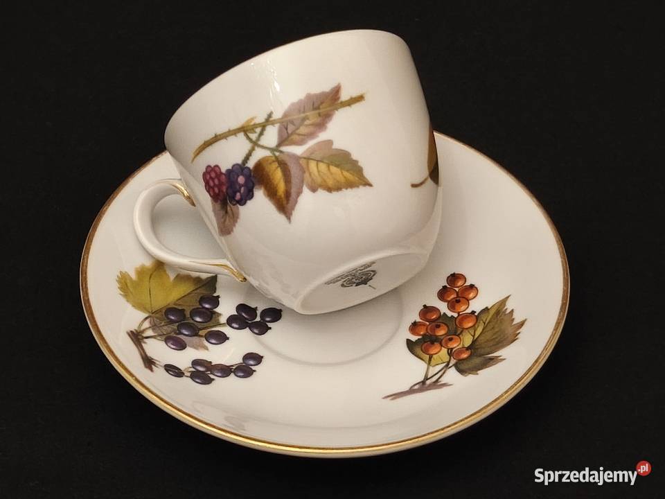Zestaw kawowy angielski Royal Worcester Evesham lubelskie Chełm