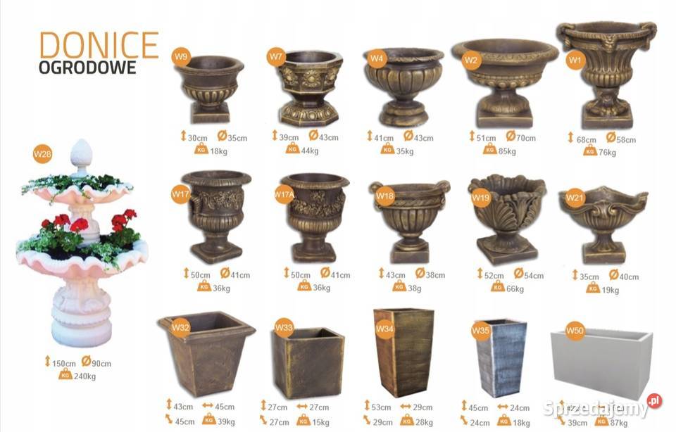 Dekoracja do ogrodu donica betonowa na kwiaty na Pozostałe