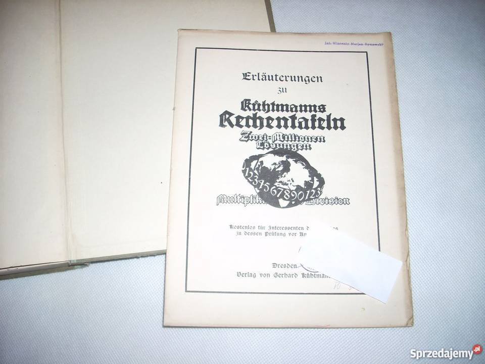 Kuhtmanns RECHENTAFELN tablice rachunkowe 1911 r Lesko
