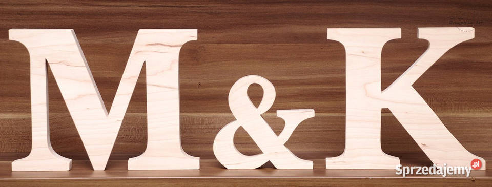 litery drewniane Inicjały ślubne wesele ślub Rzeszów