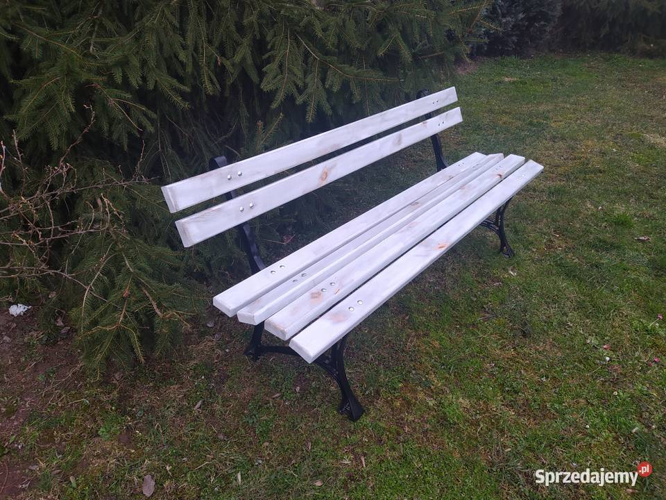 Ławka ogrodowa BIAŁA wwwfutomaeu świętokrzyskie