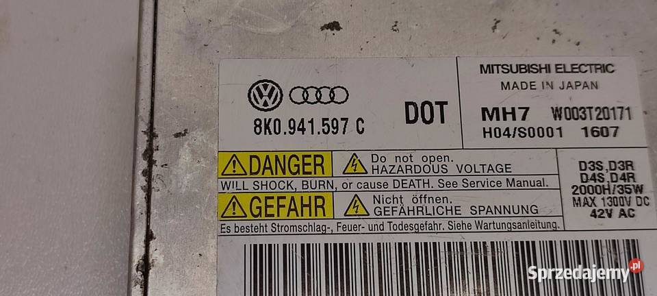 AUDI A4 A5 Q5 PRZETWORNICA XENON 8K0941597C