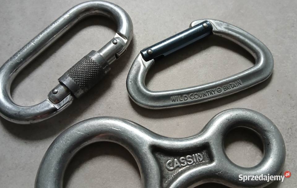 ósemka Cassin i dwa karabinki wspinaczkowe Petzl lubelskie Lubartów