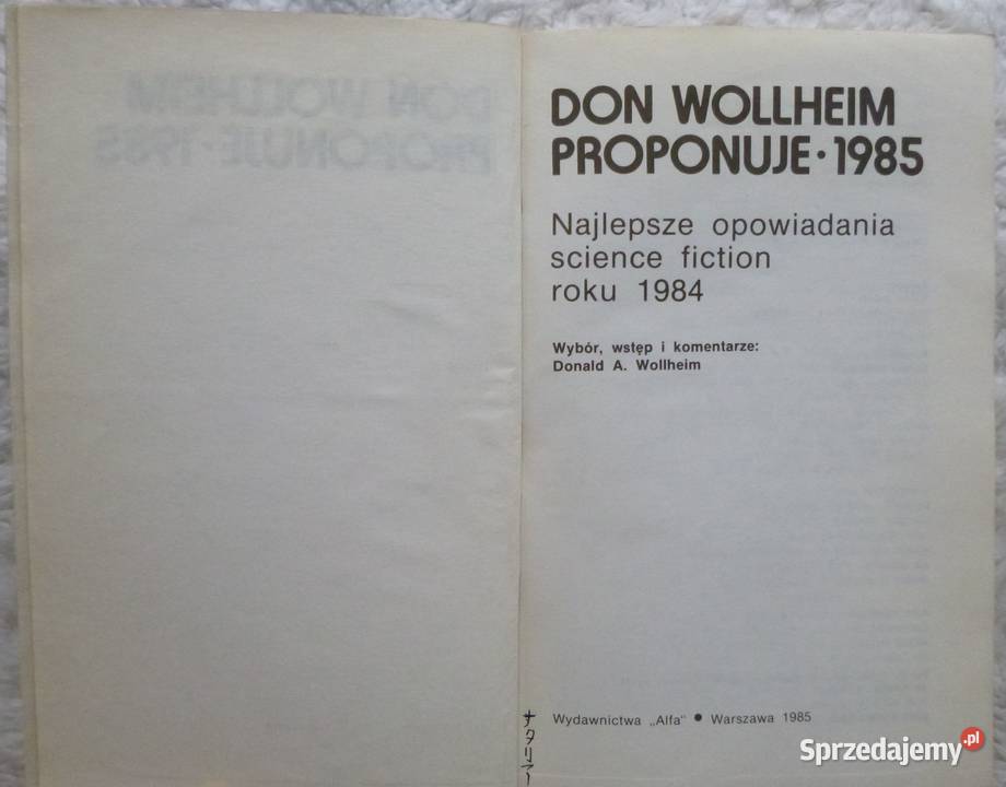 Don Wollheim proponuje 1985 Najlepsze Warszawa