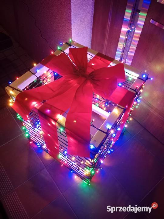 Dekoracja świąteczna 500 LED Czerwona Kokarda Chojnice