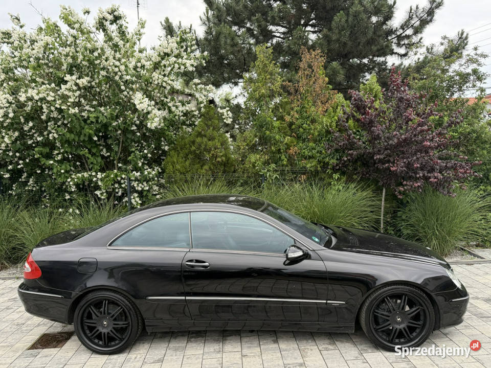 Mercedes CLK 200 czarna na czarnych felgach W209 ASR (kontrola trakcji) Poznań
