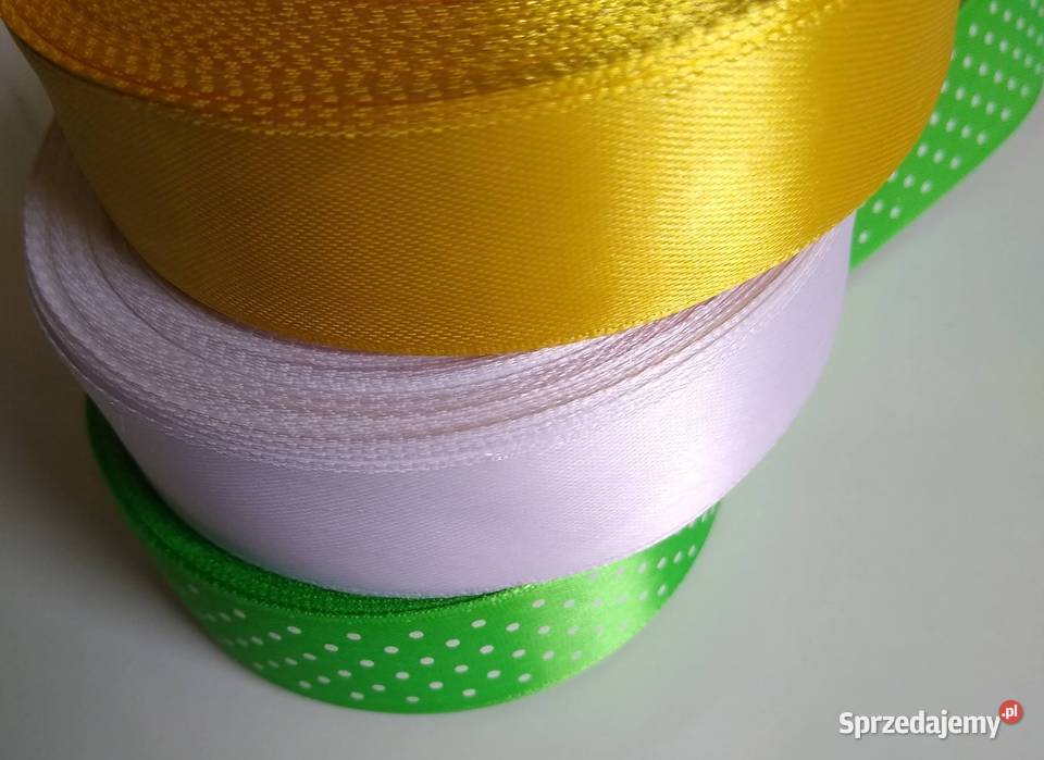Wstążka Taśma Satynowa 25 Zestaw 3 sztuk Gdańsk sprzedam