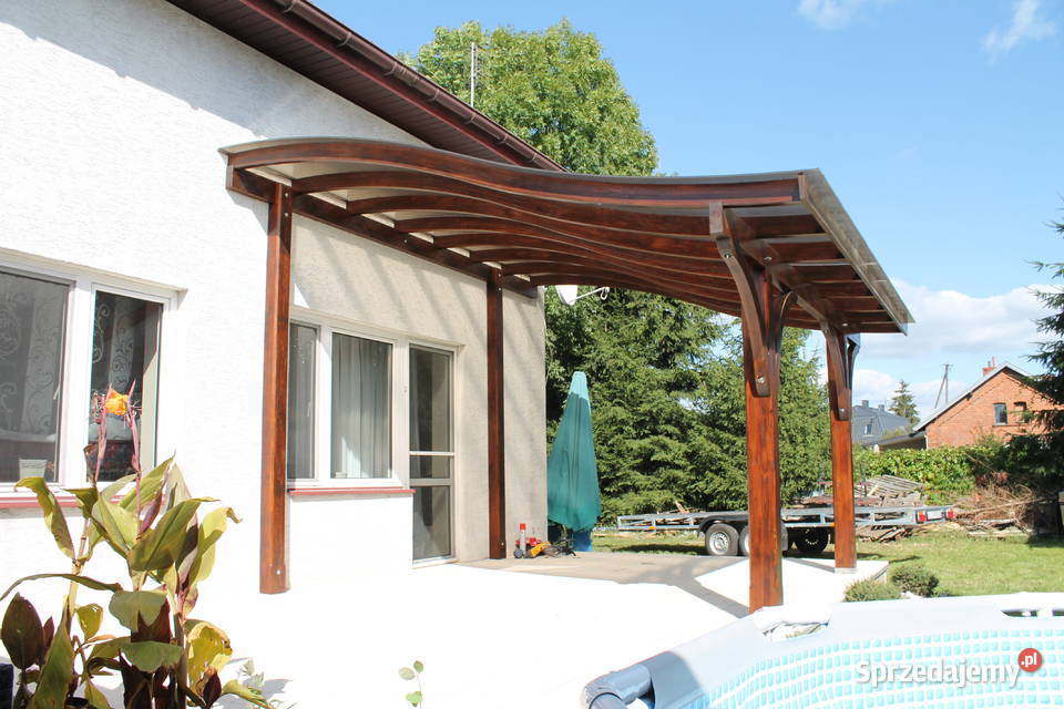 Konstrukcja wiaty przyściennej 680 x 450 Architektura ogrodowa Łuków